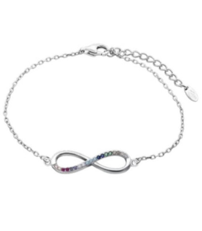 Pulsera Trendy Cadena Infinito Multicolor LOTUS SILVER - LP1872-2/4