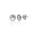 Pendientes botón 7mm círculo cristal en Plata baño rodio de Basic - A3331-07HT