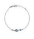 Pulsera lágrima cristal azul en Plata baño Rodio de Illume - A5007-18HP