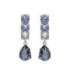 Pendientes largos lágrima cristal azul en Plata baño Rodio de Illume - A5000-18HT