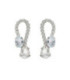 Pendientes cortos cristal azul en Plata baño Rodio de Clarity - A5038-91HT