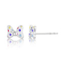 Pendientes Plata Lazo Minnie Puntos Esmalte Color DISNEY - AG0097P