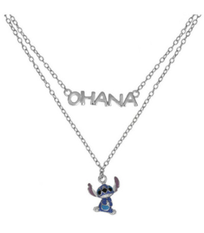 Collar doble de Stitch y OHANA Familia DISNEY - AG0087C