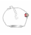 Pulsera Placa Grabado Minnie Plata de Ley DISNEY - AG0098B