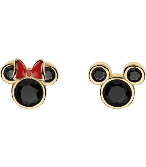 Pendientes Silueta Mickey & Minnie Mouse Dorado DISNEY - AG0045P