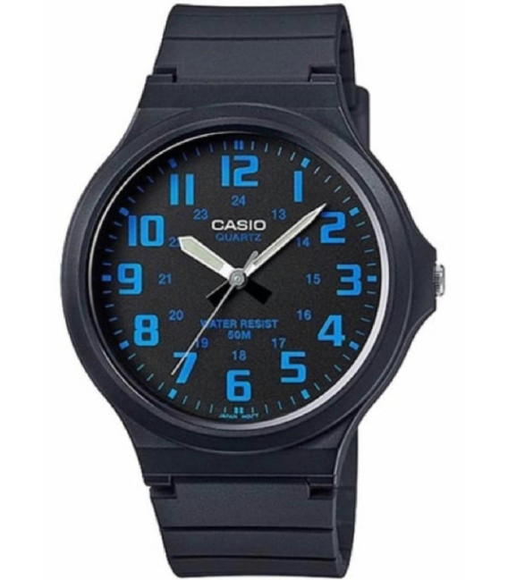 Reloj Hombre Grande Analógico Negro Azul CASIO - MW-240-2BVDF