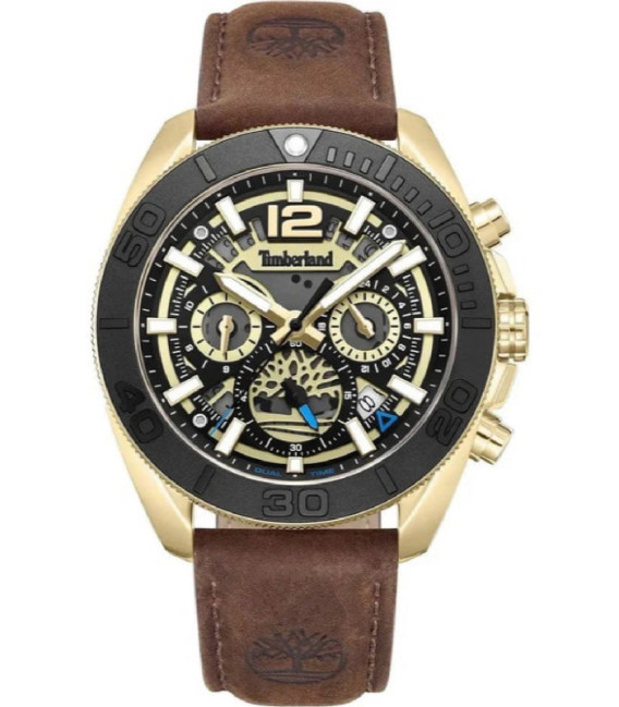 Reloj Hombre Marshfield Golden Black Dial Brown Leather TIMBERLAND - TDWGF0041702