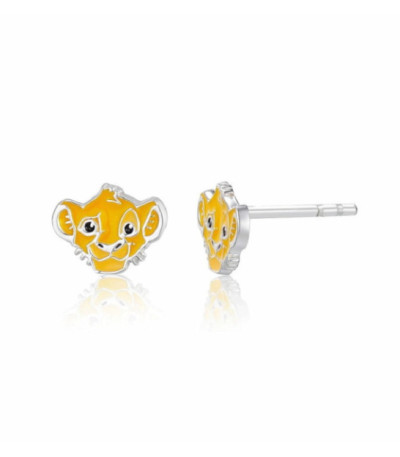 Mini Pendientes de Simba El Rey León Esmalte Amarillo DISNEY - AG0110P