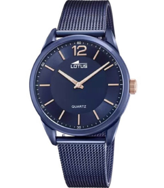 Reloj Hombre Acero IP Azul Malla Milanesa LOTUS - 18735/A