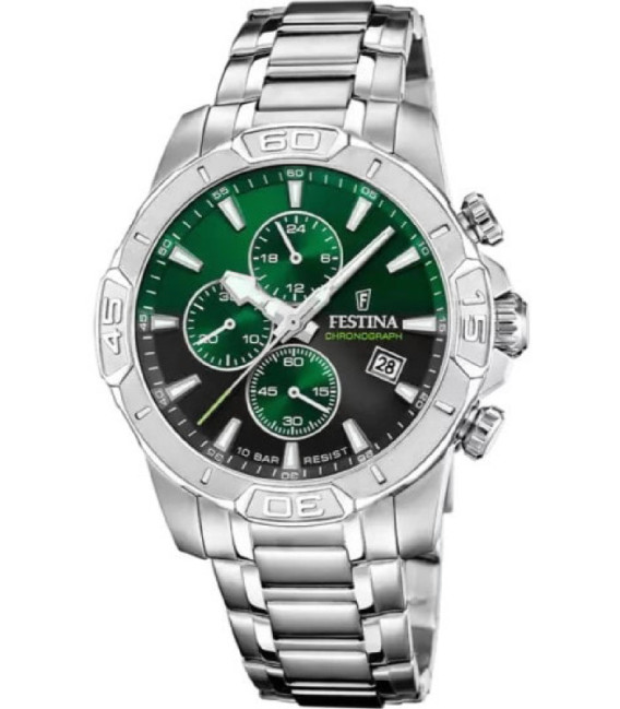 Reloj Hombre Timeless Chronograph Esfera Verde y Negro FESTINA - F20704/5