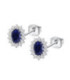 Pendientes Plata 925 Circonita Oval Azul Zafiro LOTUS SILVER - LP3459-4/1