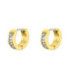 Pendientes Aro Acero Dorado con Circonitas Mens Earrings LOTUS STYLE - LS2437-4/2