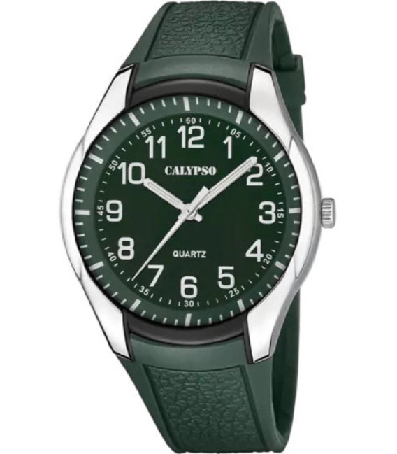 Reloj Analógico para Hombre Verde y Plateado CALYPSO - K5843/3