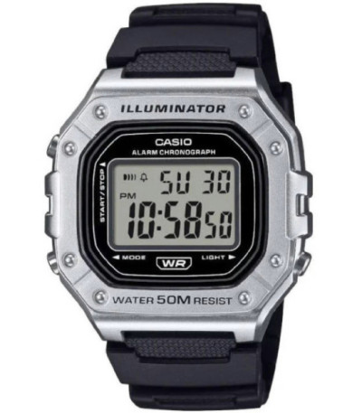 Reloj Digital Negro y Plateado CASIO Collection - W-218HM-7AVEF