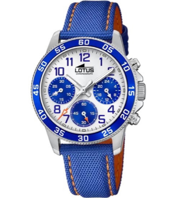 Reloj Junior Crono Azul y Blanco Correa Azul LOTUS - 18581/7