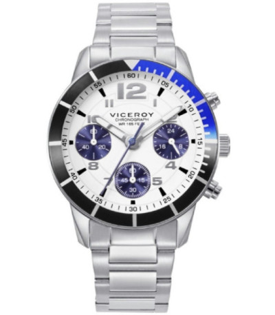 Reloj Junior Crono Acero y Aluminio Blanco y Azul NEXT VICEROY - 401429-04