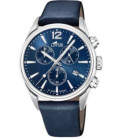 Reloj Hombre Crono Acero Esfera y Correa Azul LOTUS - 18691/1