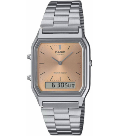 Reloj Vintage Unisex Anadigi Esfera Cobrizo CASIO - AQ-230A-4AMQYES